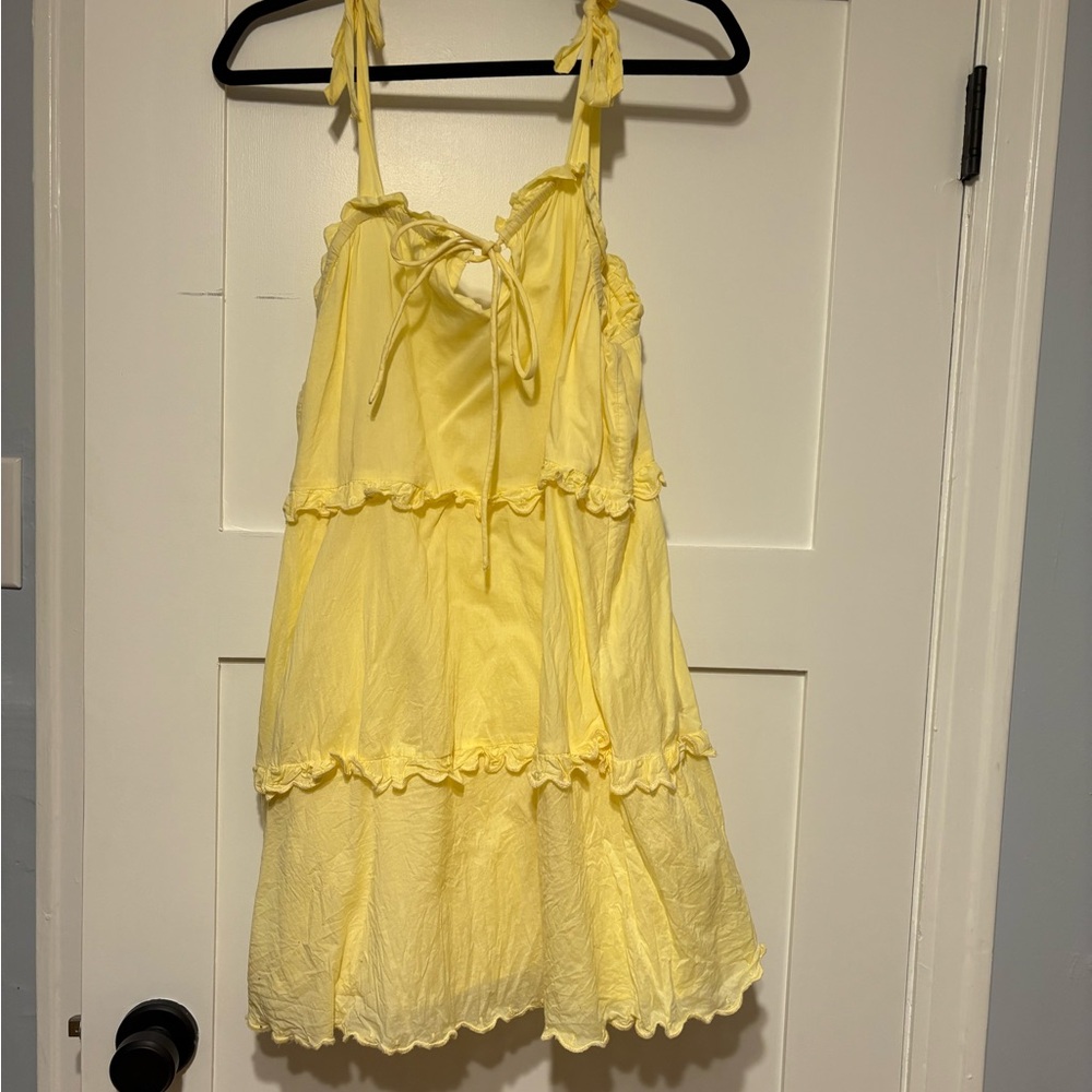Target Yellow Ruffle Mini Dress